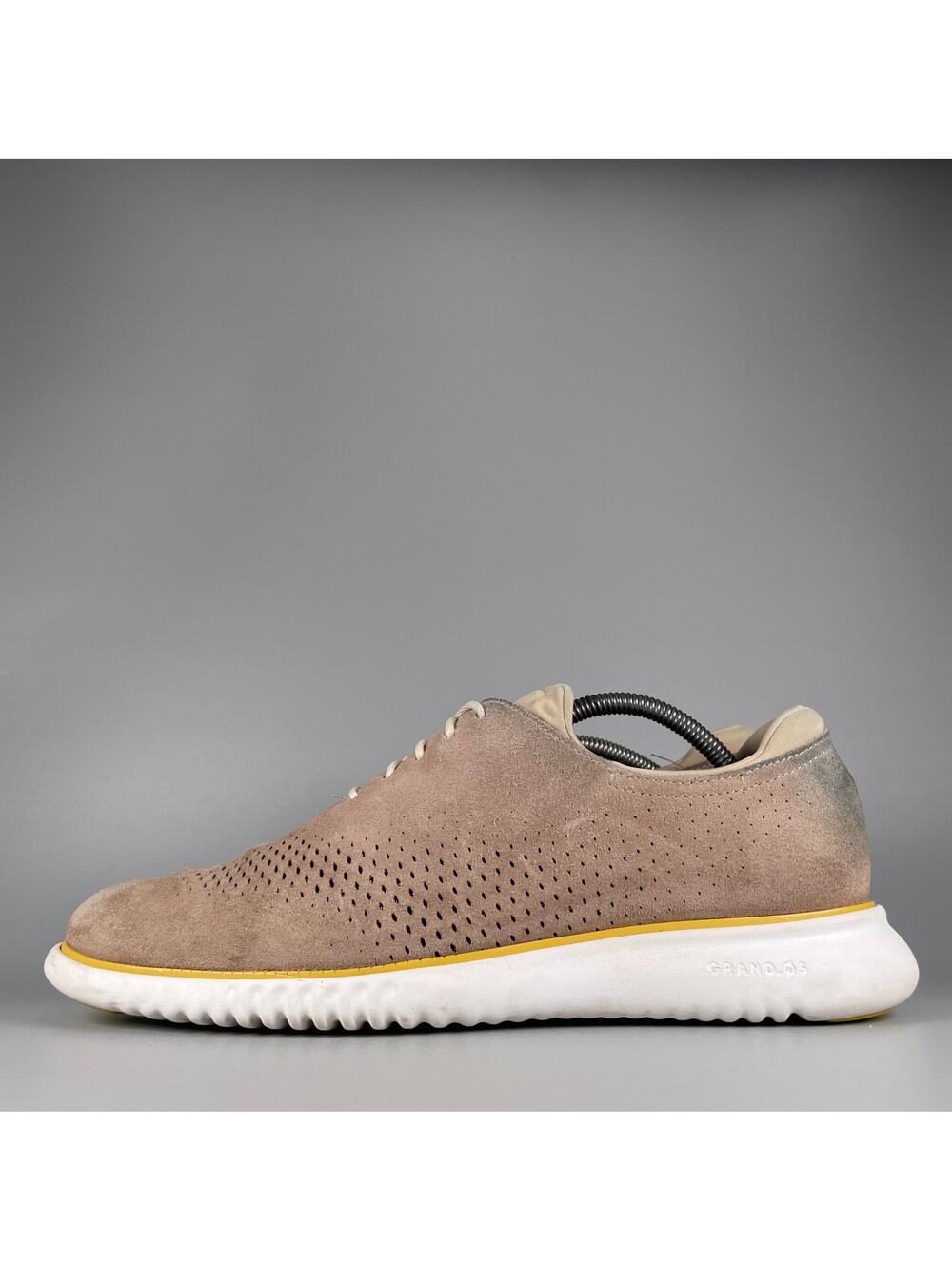 Cole Haan 2.Zerogrand Laser Men's 10.5 Tan Suede Wingtip Oxford Lined Sneakers